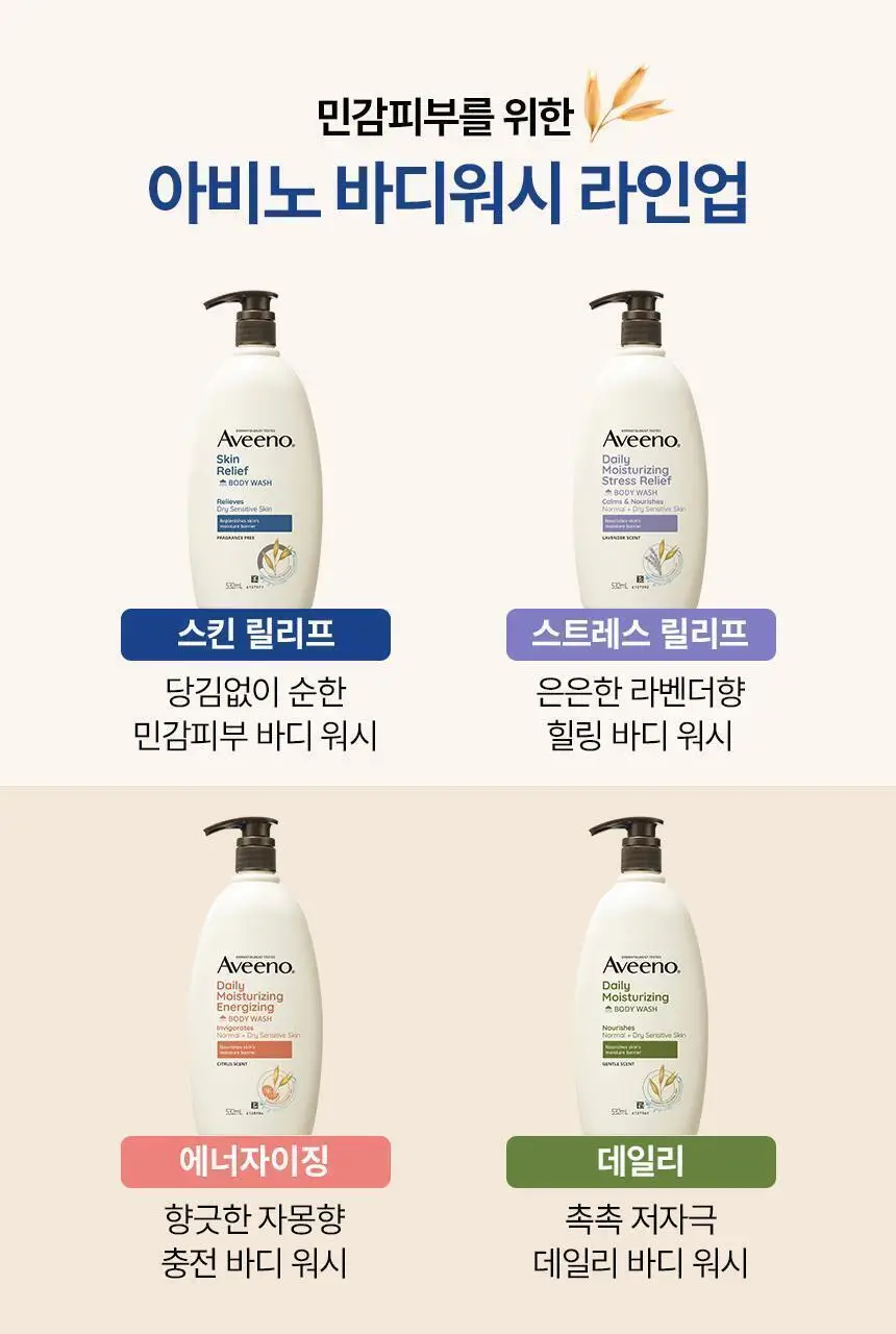 [1+1더블기획] 아비노 스트레스 릴리프 바디워시 532ml+532ml (라벤더향) 상세페이지 17